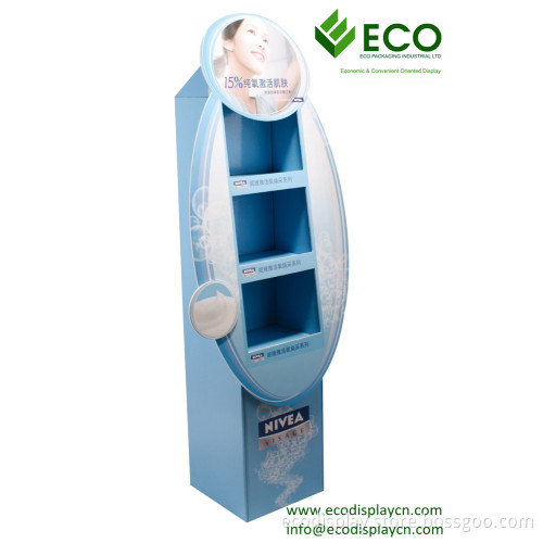 Cardboard shelf stands for Cosmetic